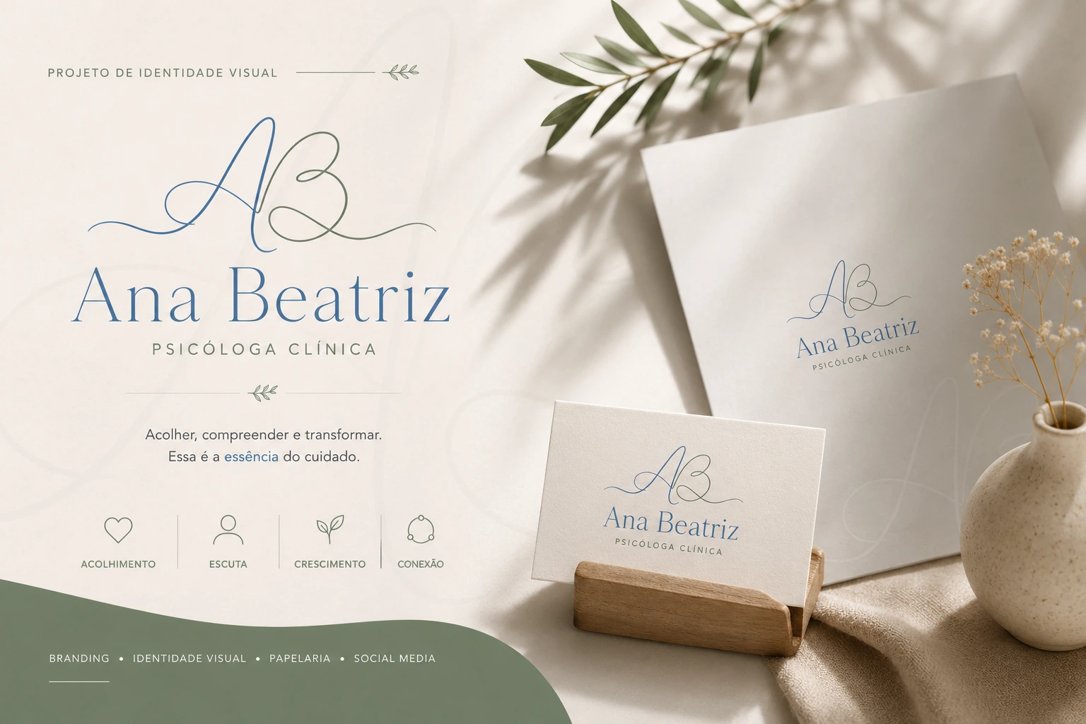 Apresentação da identidade visual de Ana Beatriz