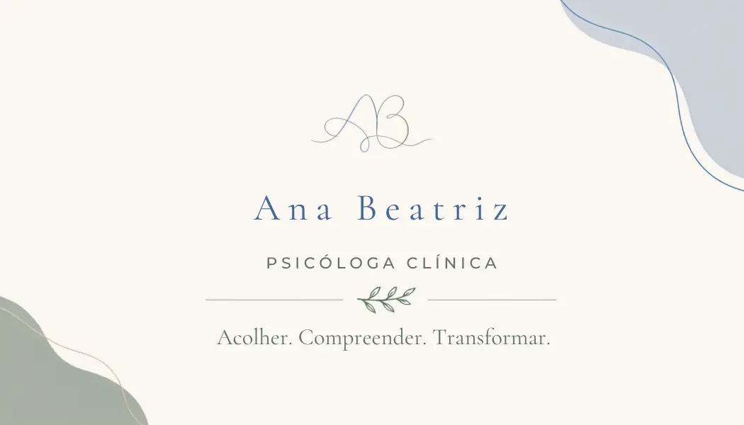 Cartão de visita da identidade visual de Ana Beatriz