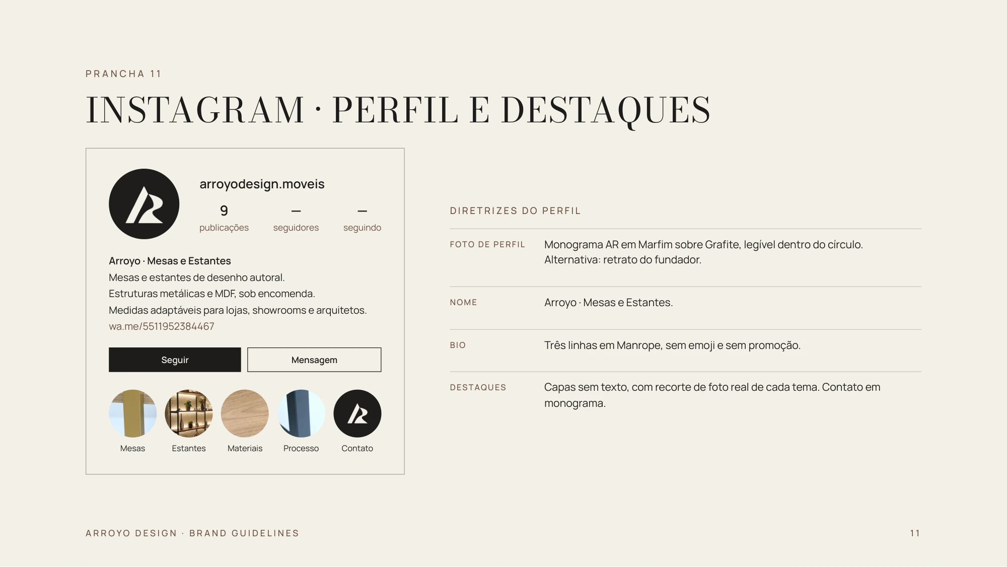 Manual: Instagram, perfil e destaques