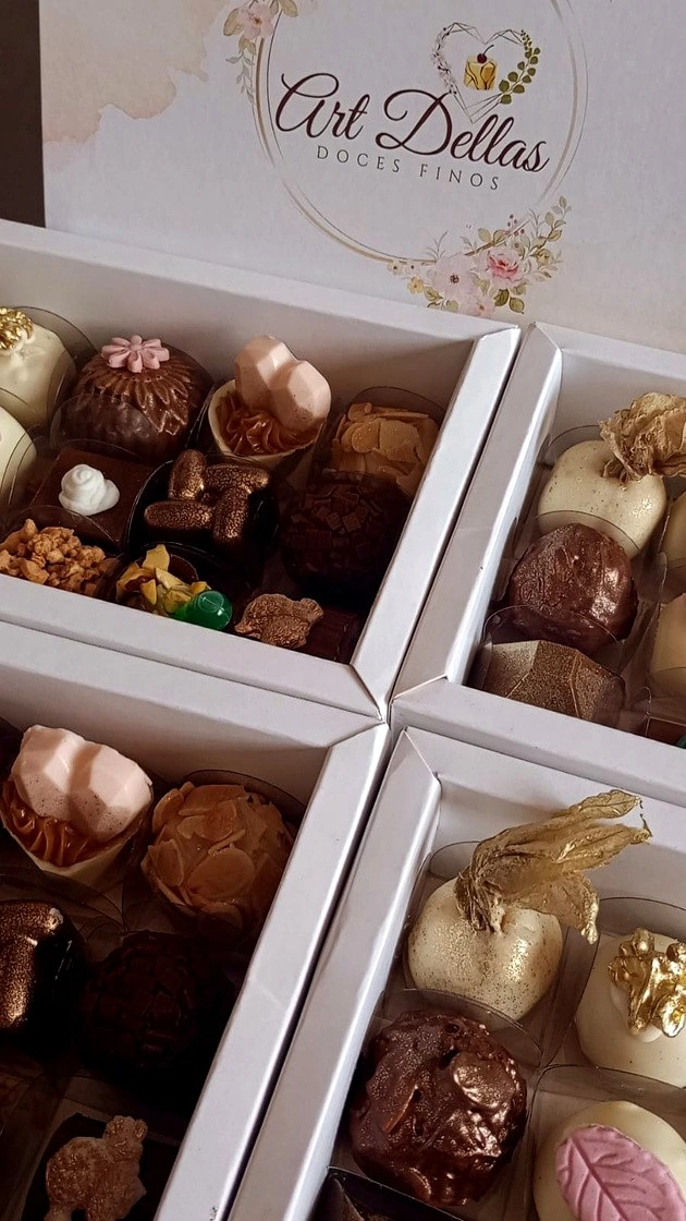 Caixas de doces finos da Artdellas