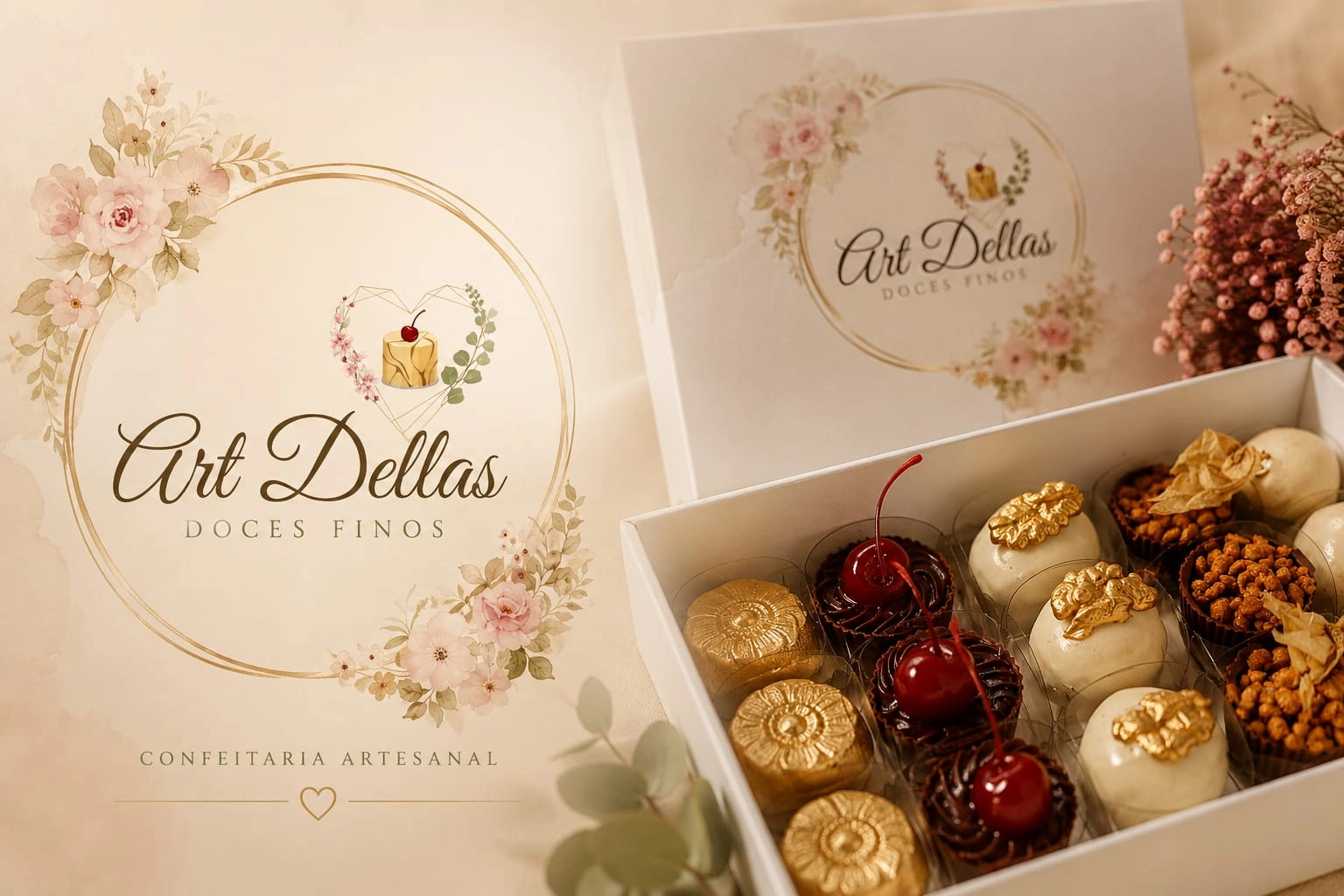 Embalagem da confeitaria Artdellas