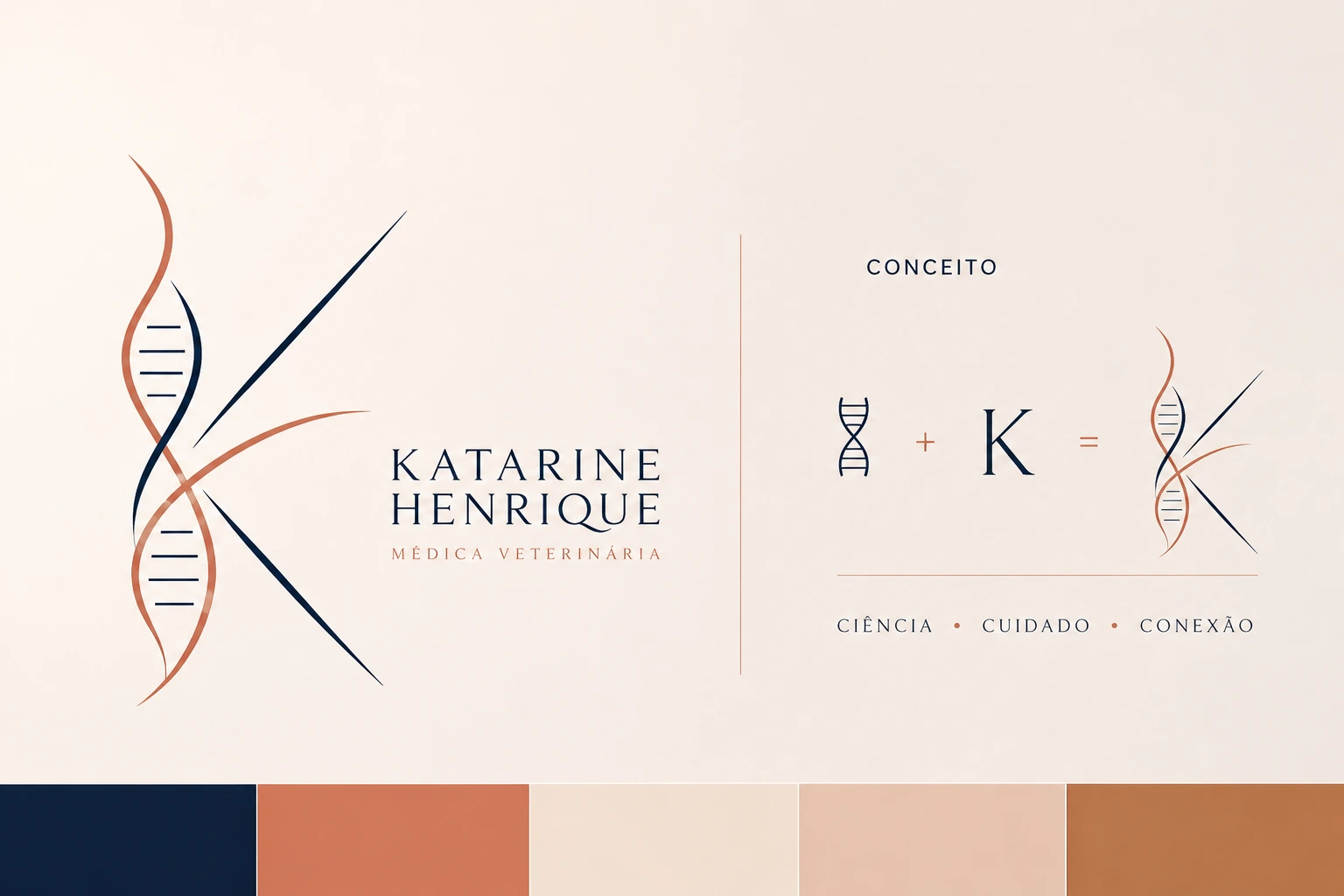Logo e paleta de cores de Katarine Henrique